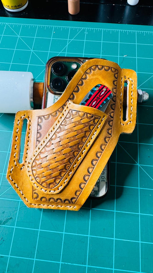 Custom Leather Phone Holster IPHONES 12,13,14,15,16 Pro